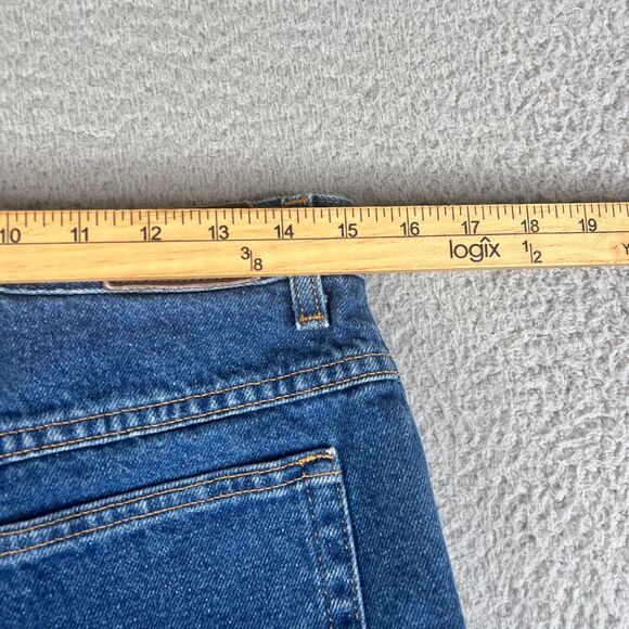 Eddie Bauer Jeans Womens 12T Tall Blue Relaxed Red Flannel Lined Outdoor Cowgirl - Picture 6 of 10